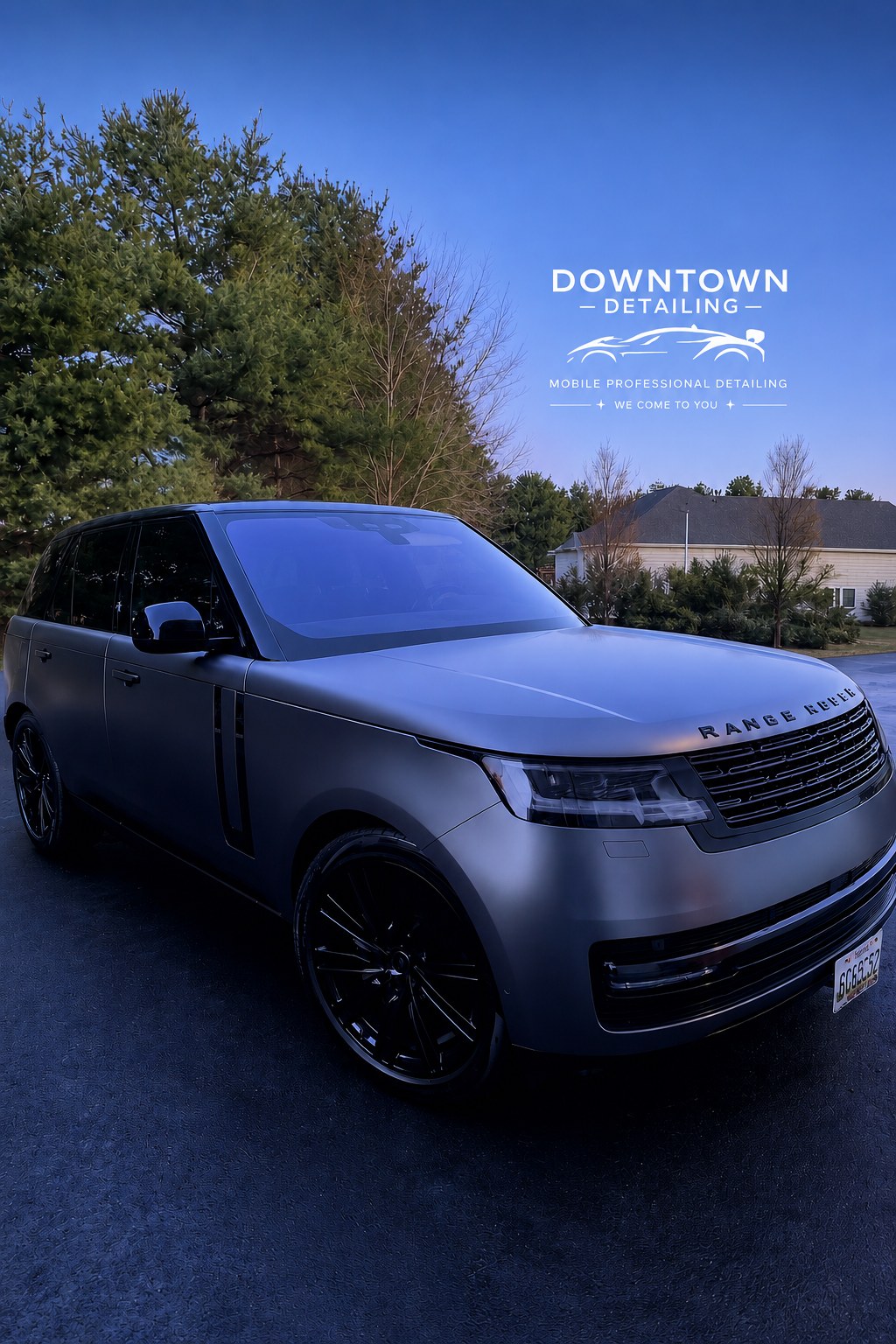 Range Rover Satin detailed by Downtown Detailing